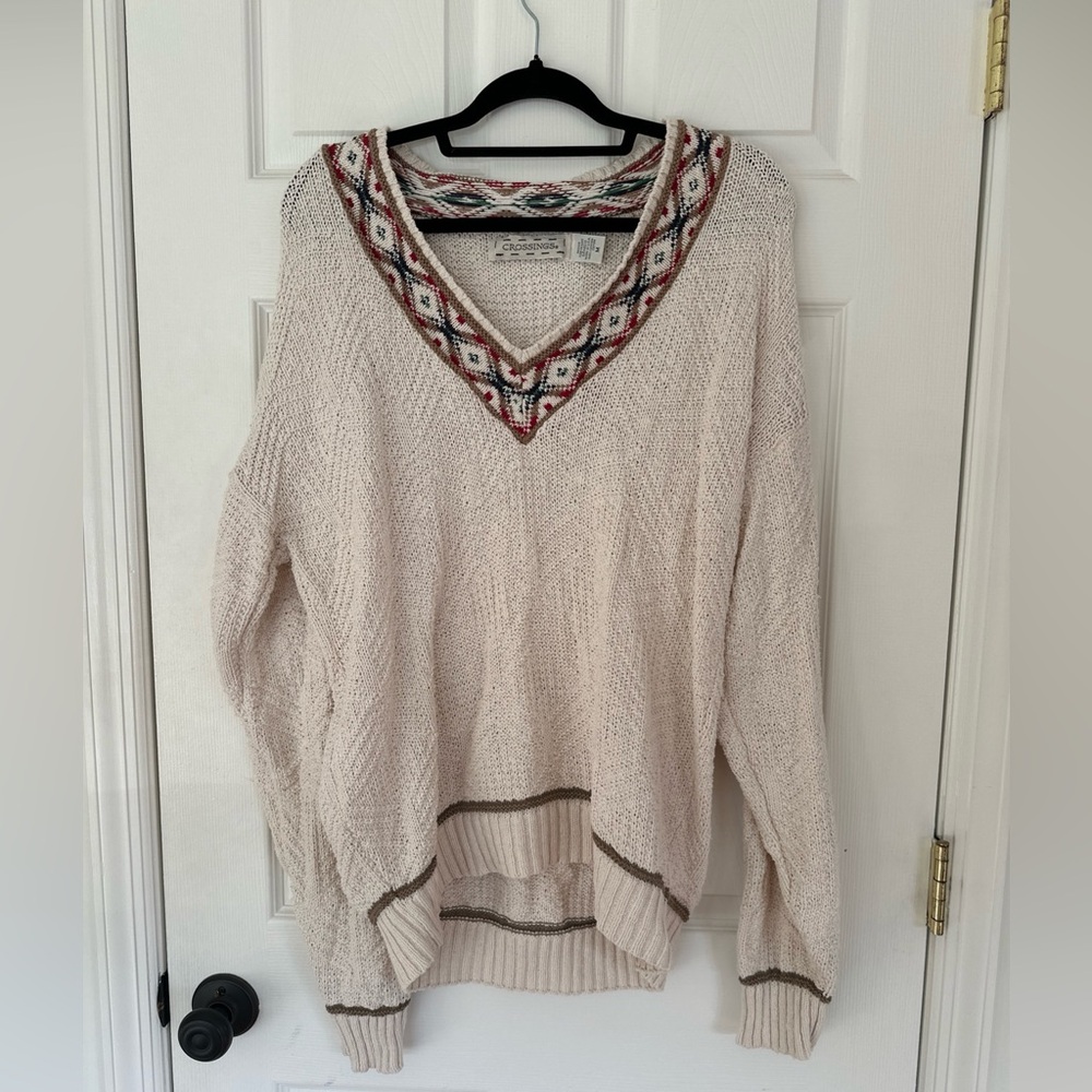Vintage crossings sweater size medium